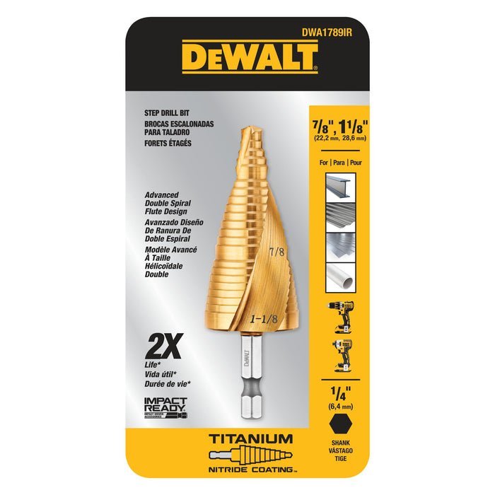 DeWalt IMPACT READY® Titanium Nitride Step Drill Bit