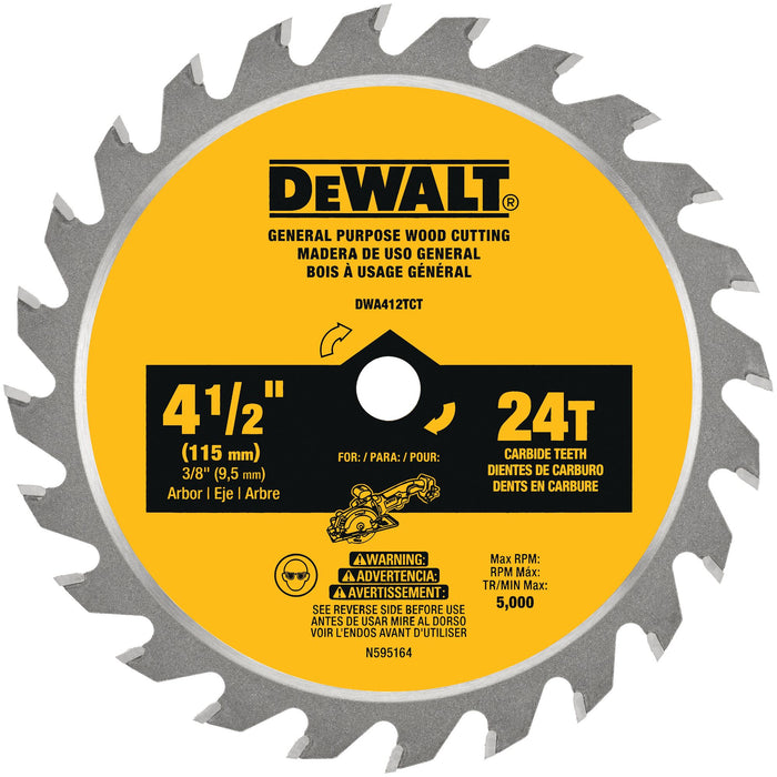 DeWalt 4-1/2" 24T Circular Saw Blade