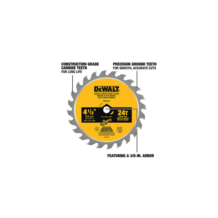 DeWalt 4-1/2" 24T Circular Saw Blade