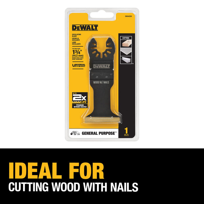 DeWalt 1-3/4" Titanium Wood w/ Nails Wide Oscillating Blades