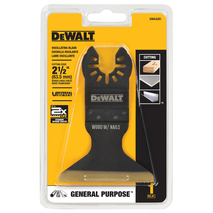 DeWalt 2-1/2" Titanium Nitride Wood w/ Nails Oscillating Blade