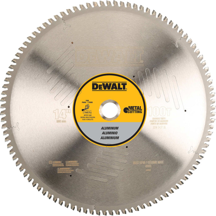 DeWalt 14" 100T Aluminum Cutting Saw Blade