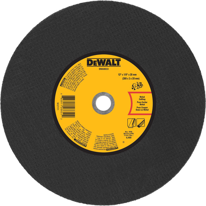 DeWalt Portable Saw Metal Cut-Off Wheel - 12" x 1/8" x 20mm