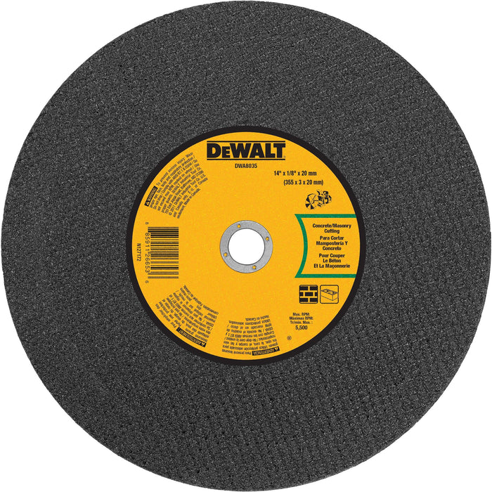 DeWalt 14" x 1/8" Portable Saw Aluminium Oxide Masonry Blade