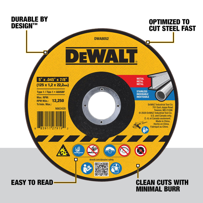 DeWalt 0.45" Aluminium Oxide Masonry Blade 7/8" Arbor