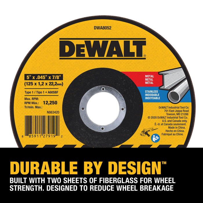 DeWalt 0.45" Aluminium Oxide Masonry Blade 7/8" Arbor