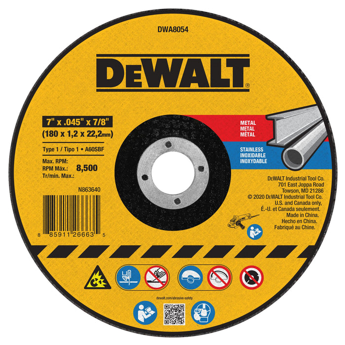 DeWalt 0.45" Aluminium Oxide Masonry Blade 7/8" Arbor