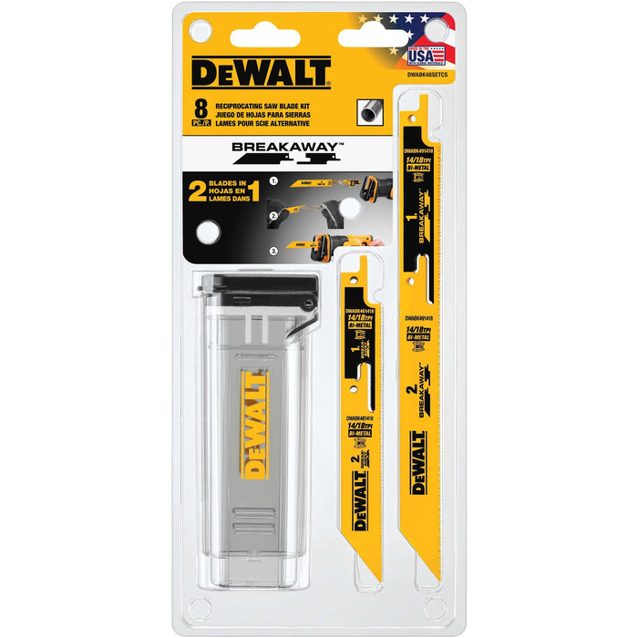 DeWalt 8 pc. BREAKAWAY™ Reciprocating Saw Blade Set