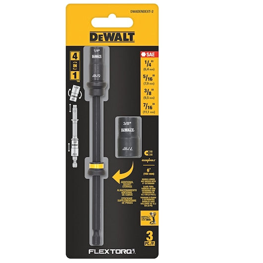 DeWalt FLEXTORQ 6” 4-in-1 SAE Double Endend Nut Drivers