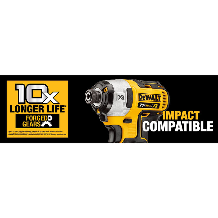 DeWalt FLEXTORQ® 3/8" Square Drive 2-In-1 Right Angle Attachment