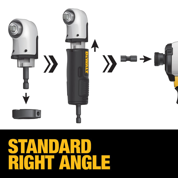 DeWalt FLEXTORQ® 3/8" Square Drive 2-In-1 Right Angle Attachment