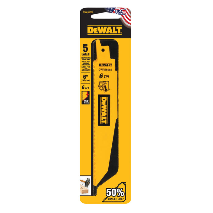 DeWalt Wood w/ Nails Reciprocating Saw Blades