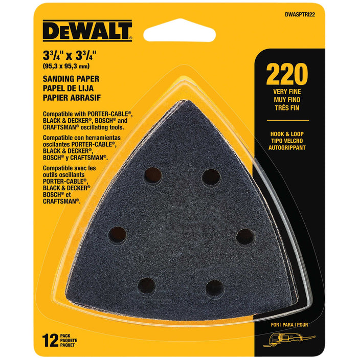 DeWalt 12PK Hook & Loop Triangular Oscillating Tool Sanding Pads