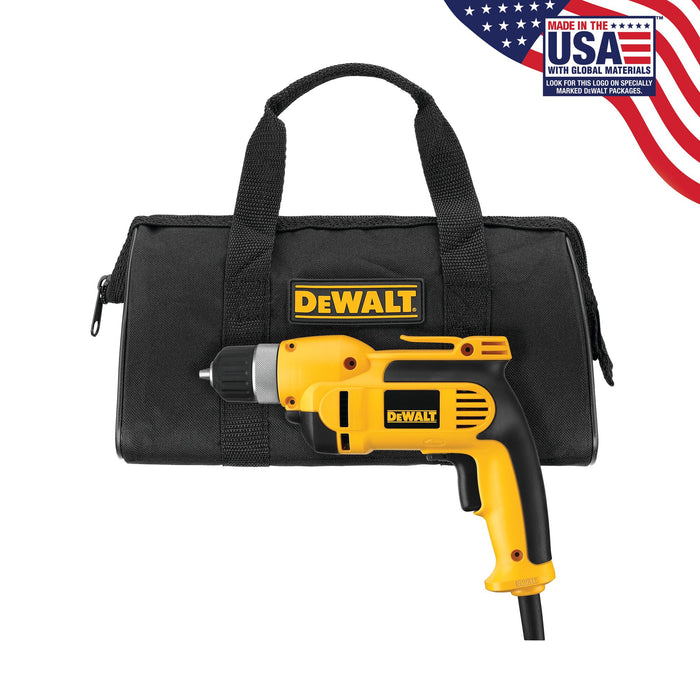 DeWalt VSR 3/8" (10mm) Pistol Grip Drill Kit w/ Keyless Chuck