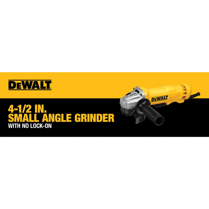 DeWalt 4-1/2" (115mm) Paddle Switch Small Angle Grinder w/ No Lock-On