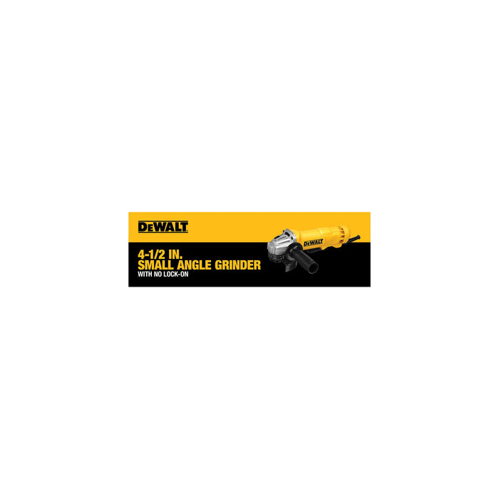 DeWalt 4-1/2" (115mm) Paddle Switch Small Angle Grinder w/ No Lock-On