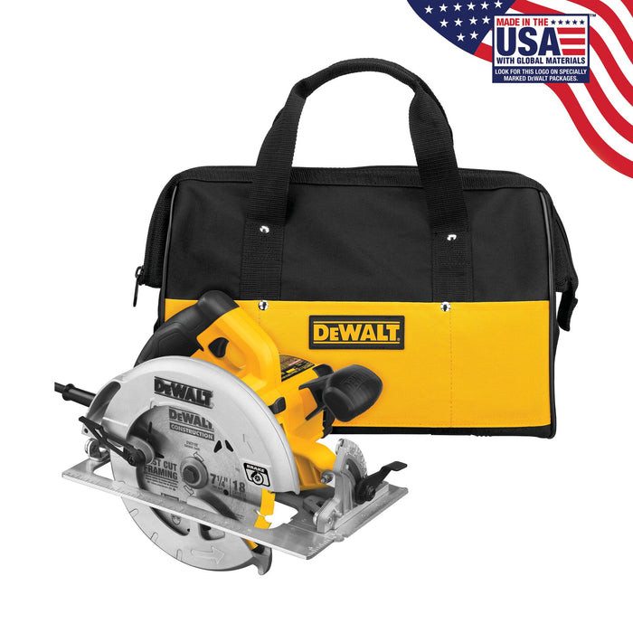 DeWalt 7-1/4" 15A Lightweight Circular Saw w/ Contractor Bag