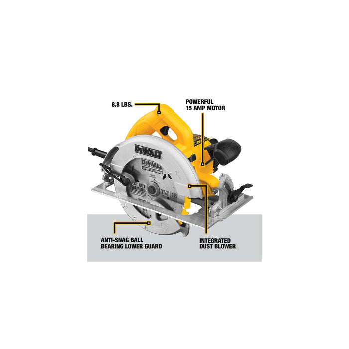 DeWalt 7-1/4" 15A Lightweight Circular Saw