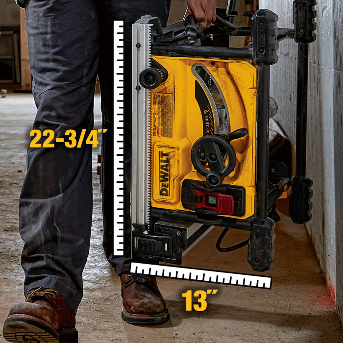 DeWalt 8-1/4" Compact Jobsite Table Saw - 24.5" Rip Capacity