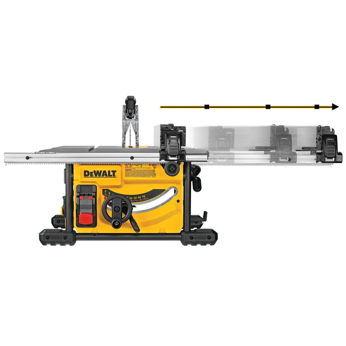 DeWalt 8-1/4" Compact Jobsite Table Saw - 24.5" Rip Capacity