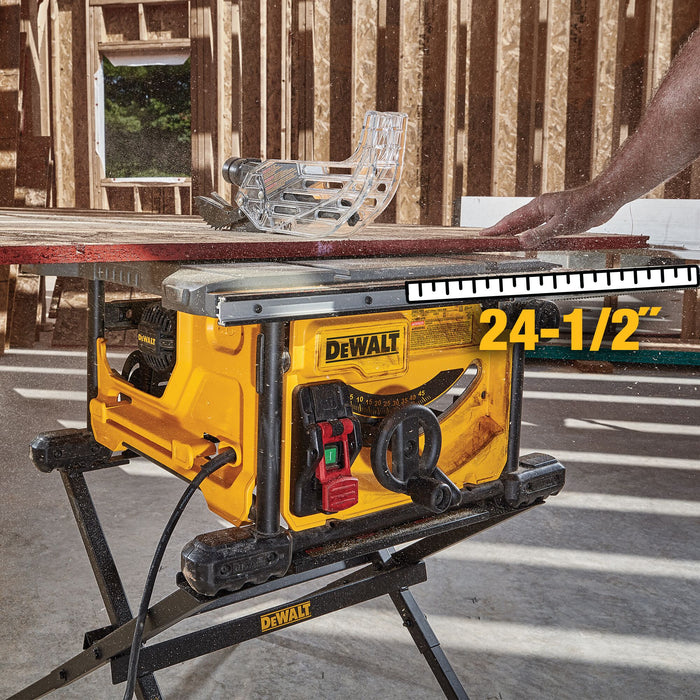 DeWalt 8-1/4" Compact Jobsite Table Saw - 24.5" Rip Capacity