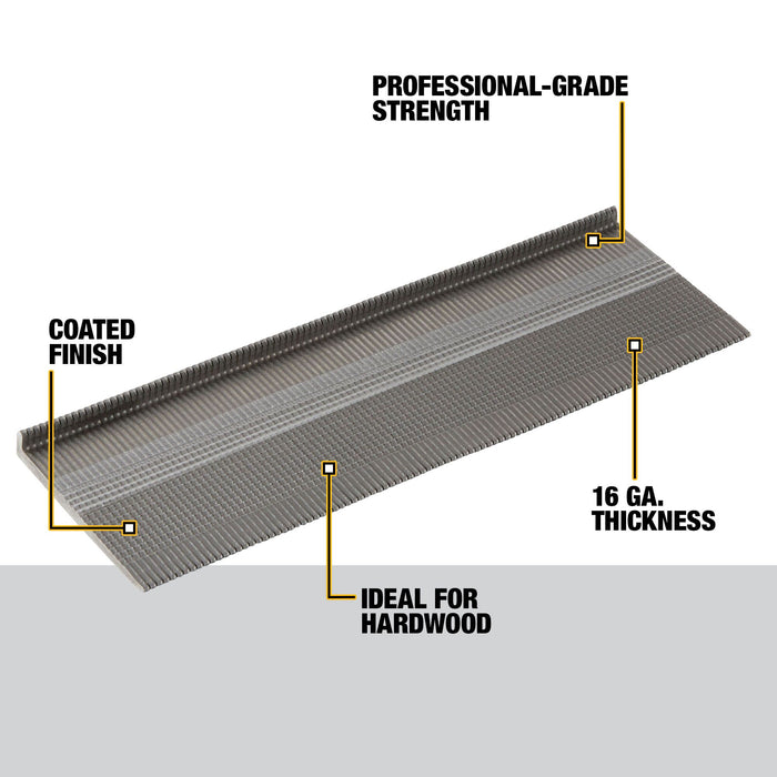 DeWalt 1,000PK 16G L-Shaped Hardwood Flooring Cleats - 2"