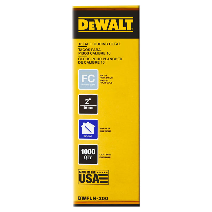 DeWalt 1,000PK 16G L-Shaped Hardwood Flooring Cleats - 2"