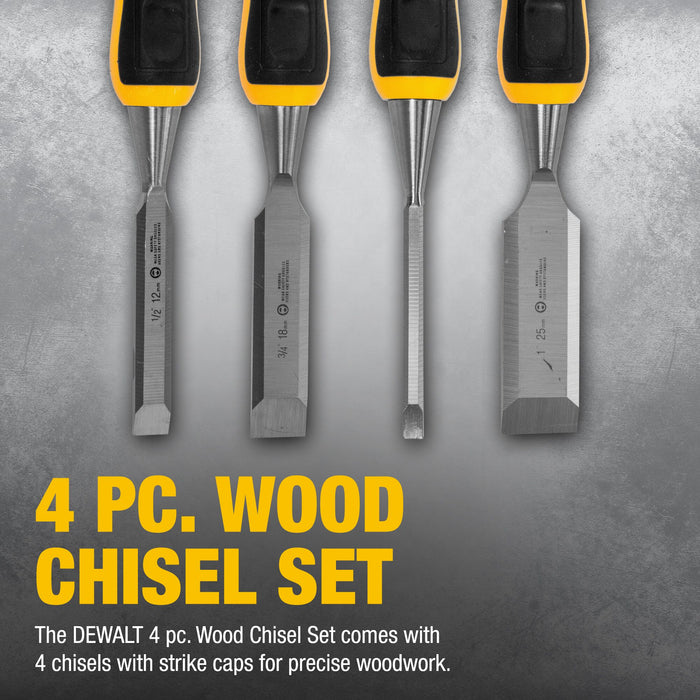 DeWalt 4 pc. Wood Chisel Set