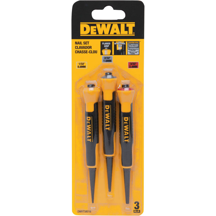 DeWalt 3 pc. Bi-Material Nail Set