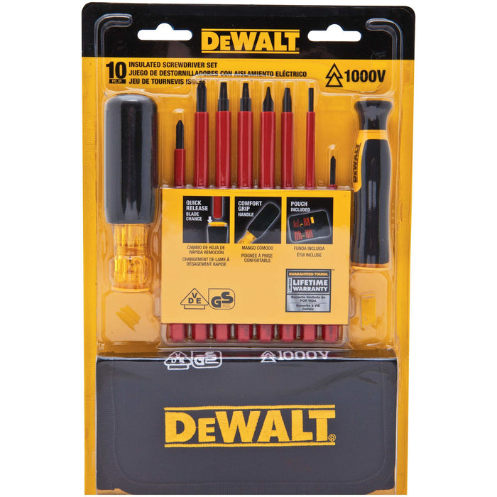 DeWalt Insulated Vinyl Grip Screwdriver Set