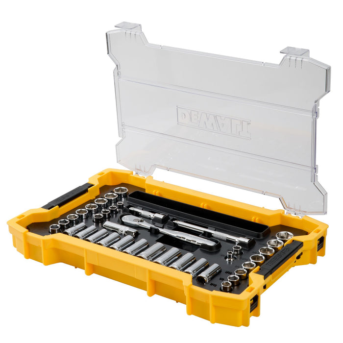 DeWalt 37 pc. 3/8" Drive Socket Set w/ TOUGHSYSTEM® Tray & Lid