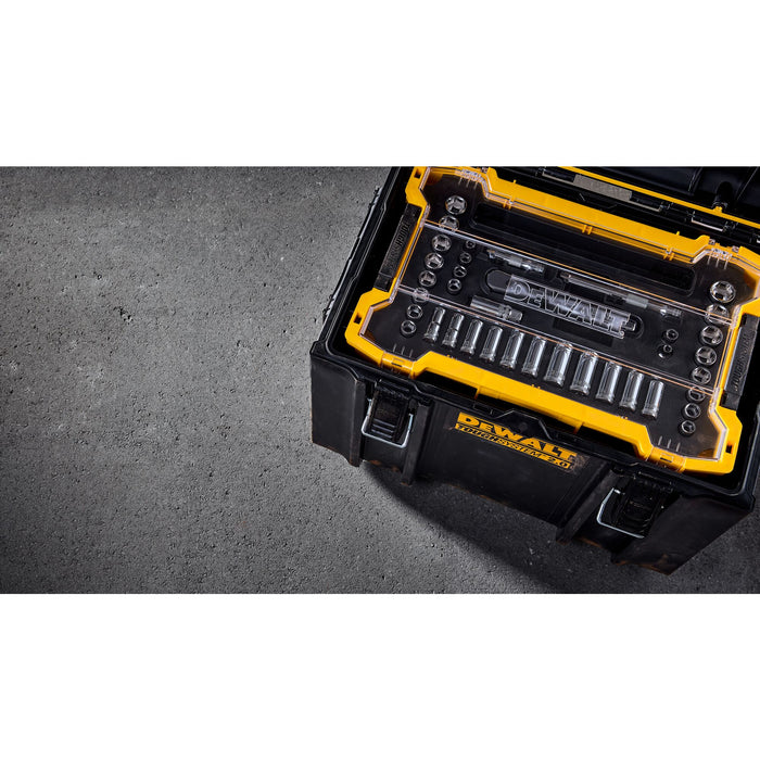 DeWalt 37 pc. 3/8" Drive Socket Set w/ TOUGHSYSTEM® Tray & Lid