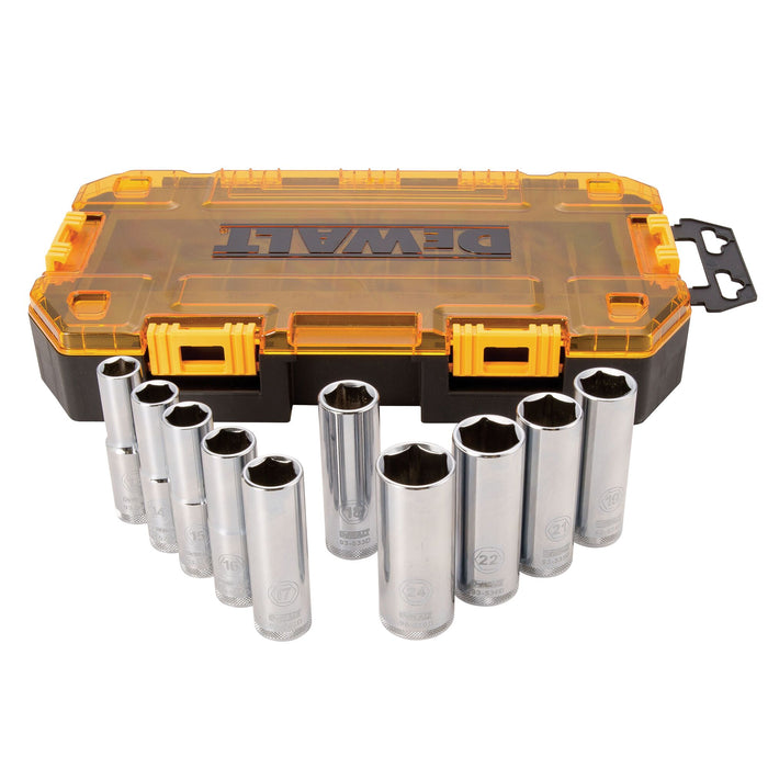 DeWalt 10 pc. 1/2" Drive Metric Deep Socket Set