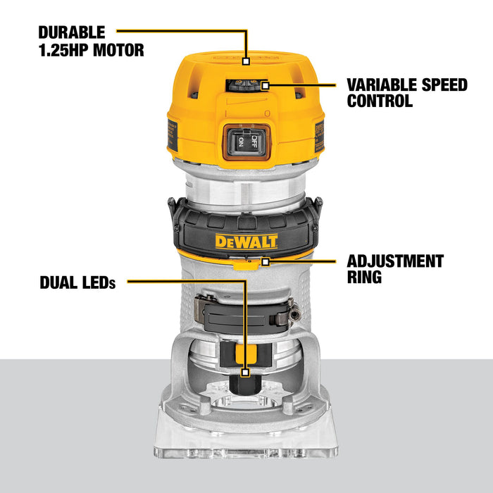 DeWalt 1-1/4 HP MAX Torque Variable Speed Compact Router