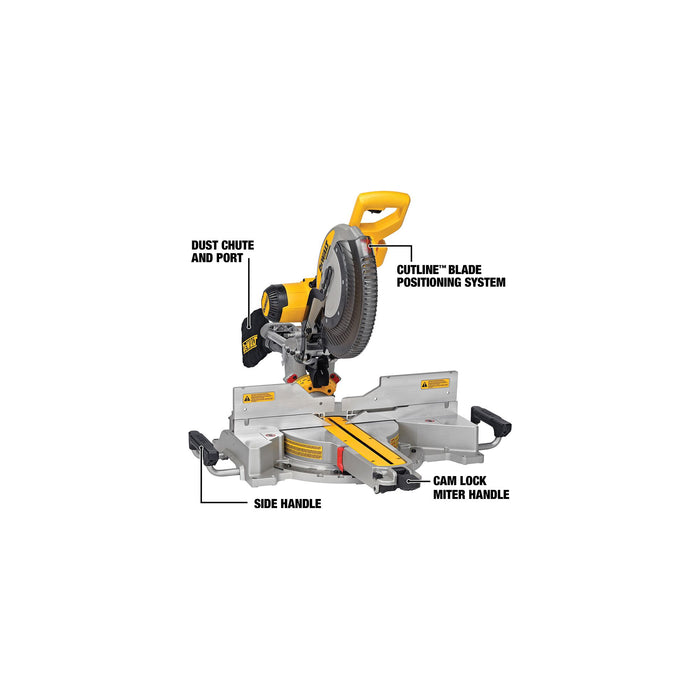 DeWalt 12" Sliding Dual-Bevel Compound Mitre Saw w/ XPS Work Light System