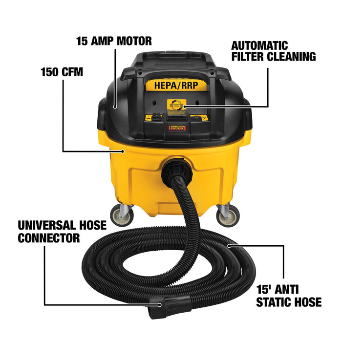 DeWalt 8 Gallon Wet/Dry HEPA/RRP Dust Extractor