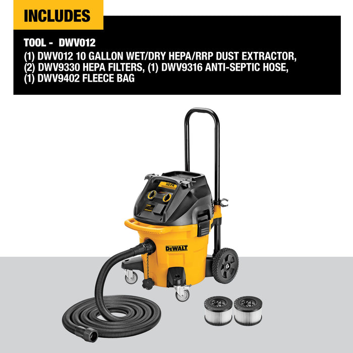 DeWalt 10 Gallon Wet/Dry HEPA/RRP Dust Extractor