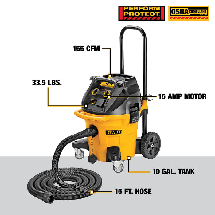 DeWalt 10 Gallon Wet/Dry HEPA/RRP Dust Extractor