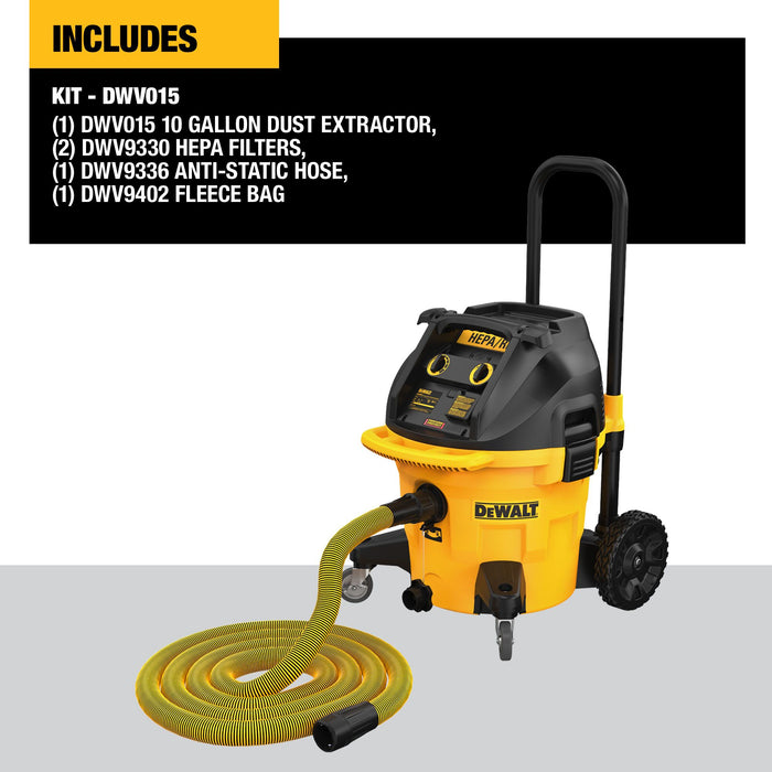 DeWalt 10 Gallon HEPA Dust Extractor Vacuum w/ Auto Filter Clean