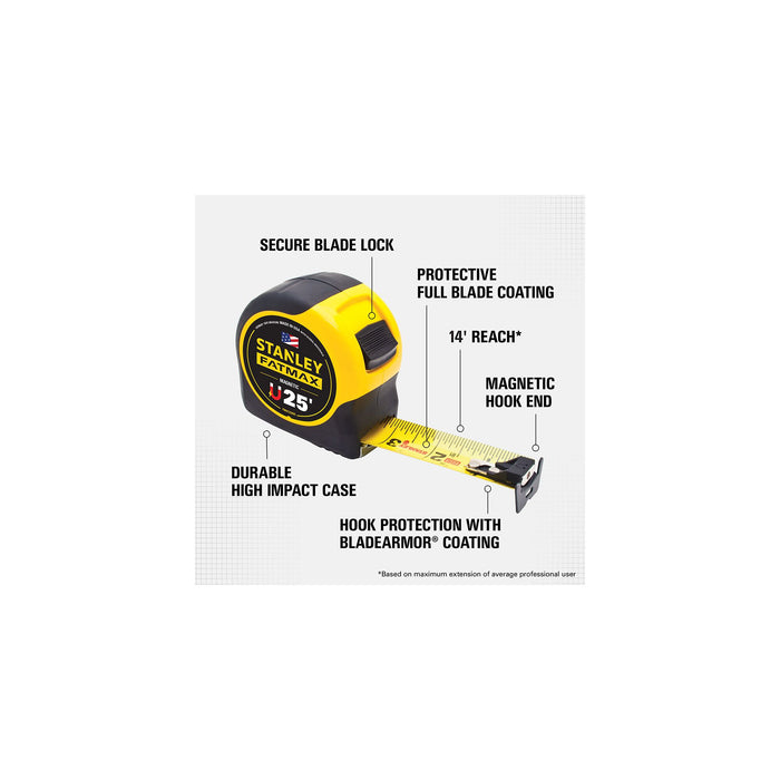 Stanley FatMax 25ft Magnetic Tape Measure