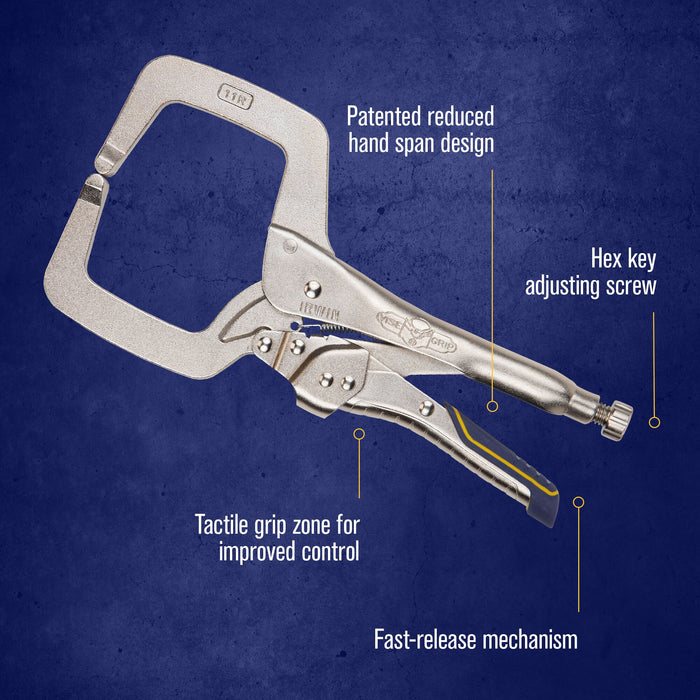 Irwin Vise-Grip Fast Release 11" C-Clamp Locking Welding Pliers