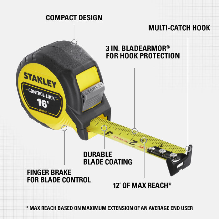 Stanley 16ft Control-Lock Tape Measure