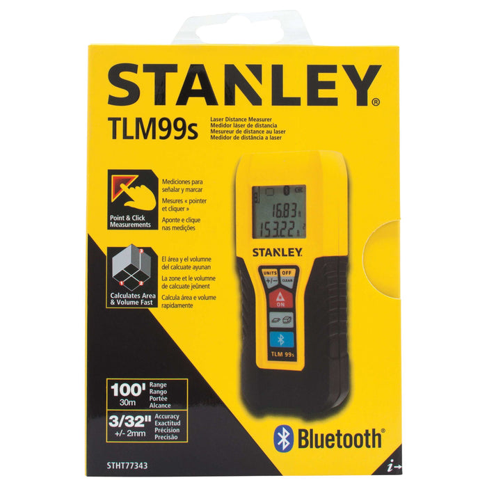 Stanley TLM99S Bluetooth-Enabled Laser Distance Measurer