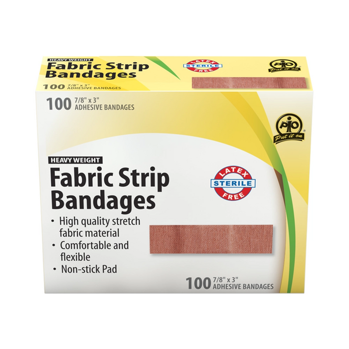 Wasip 100PK Heavy Weight Fabric Strip Bandages