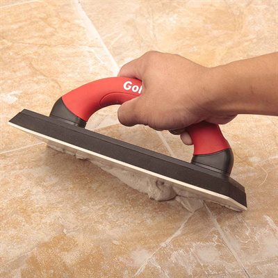 Goldblatt Gum Rubber Grout Float w/ Pro Grip Handle - 9-1/2" x 4"