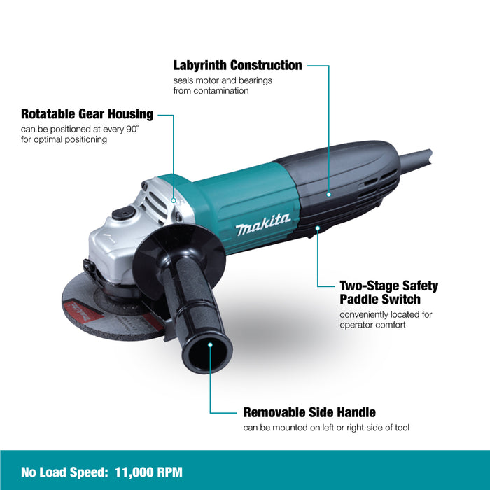 Makita 4-1/2" Angle Grinder w/ Paddle Switch