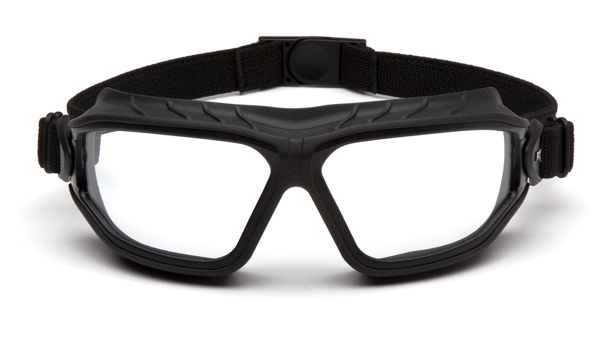 Pyramex Torser Gasketed Safety Glasses w/ Black Strap