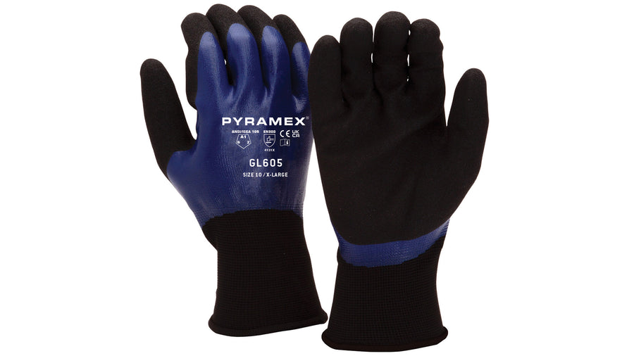 Pyramex Double Dipped Nitrile Coated Water Resistant Gloves