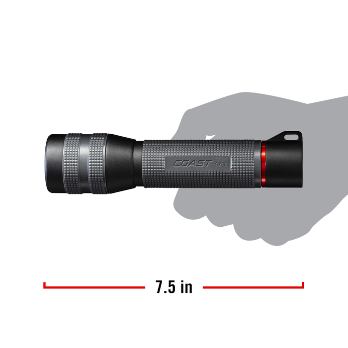 Coast G70 Waterproof Dual Power Pure Beam Focusing Flashlight