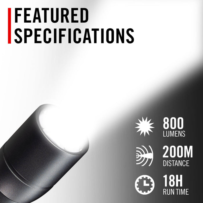 Coast HX5R Rechargeable Pure Beam Focusing Flashlight